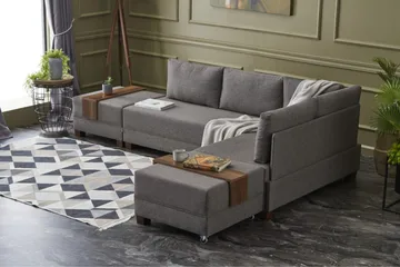 Algeria Hörnbäddsoffa Höger - Brun - Möbler - Soffa - Bäddsoffa - Hörnbäddsoffa