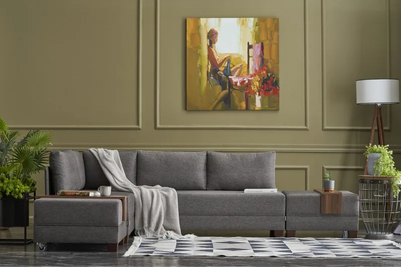 Algeria Hörnbäddsoffa Vänster - Grå - Möbler - Soffa - Bäddsoffa - Hörnbäddsoffa