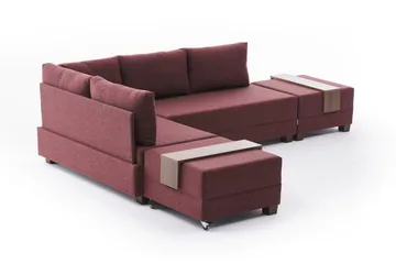 Algeria Hörnbäddsoffa Vänster - Röd - Möbler - Soffa - Bäddsoffa - Hörnbäddsoffa