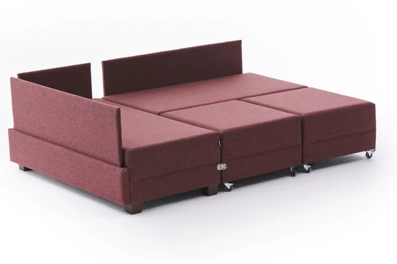 Algeria Hörnbäddsoffa Vänster - Röd - Möbler - Soffa - Bäddsoffa - Hörnbäddsoffa