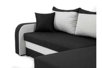 Alvared 3-sits Hörnbäddsoffa Universal - Svart/Grå - Möbler - Soffa - Bäddsoffa - Bäddsoffa divan