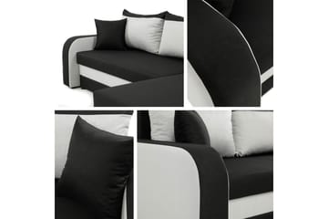 Alvared 3-sits Hörnbäddsoffa Universal - Svart/Grå - Möbler - Soffa - Bäddsoffa - Bäddsoffa divan