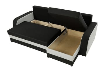 Alvared 3-sits Hörnbäddsoffa Universal - Svart/Grå - Möbler - Soffa - Bäddsoffa - Bäddsoffa divan