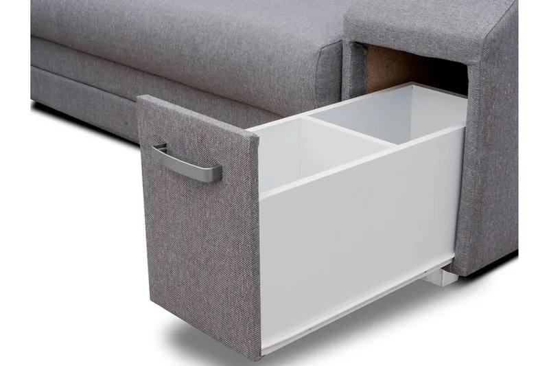 Alvares Hörnbäddsoffa - Grå - Möbler - Soffa - Bäddsoffa - Hörnbäddsoffa