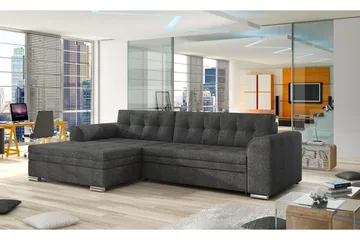 Amerikana Hörnbäddsoffa med Divan - Grå - Möbler - Soffa - Bäddsoffa - Bäddsoffa divan