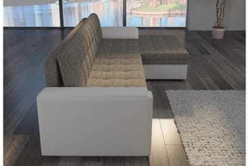 Amerikana Hörnbäddsoffa med Divan - Svart - Möbler - Soffa - Skinnsoffa