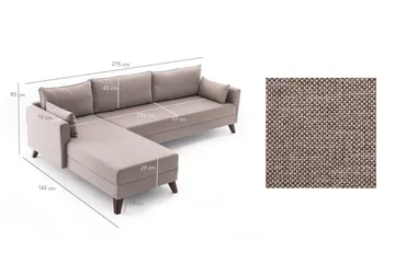 Antigua Divanbäddsoffa Vänster - Beige - Möbler - Soffa - Bäddsoffa - Hörnbäddsoffa