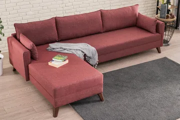 Antigua Divanbäddsoffa Vänster - Röd - Möbler - Soffa - Bäddsoffa - Hörnbäddsoffa