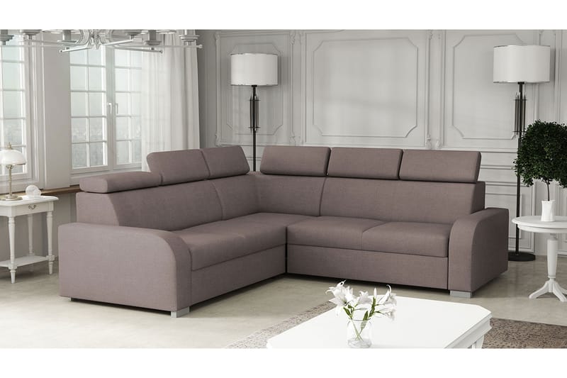 Bäddhörnsoffa Dung Vändbar - Brun - Möbler - Soffa - Bäddsoffa - Hörnbäddsoffa