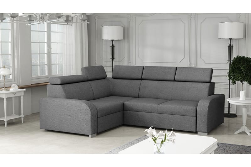 Bäddhörnsoffa Dung Vändbar - Grå - Möbler - Soffa - Bäddsoffa - Hörnbäddsoffa