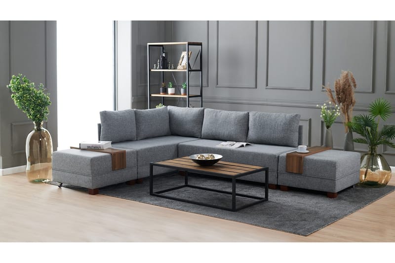 Bäddsoffa Bulgaria - Grå - Möbler - Soffa - Bäddsoffa - Hörnbäddsoffa
