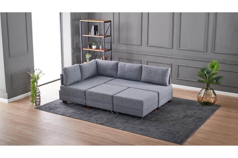 Bäddsoffa Bulgaria - Grå - Möbler - Soffa - Bäddsoffa - Hörnbäddsoffa