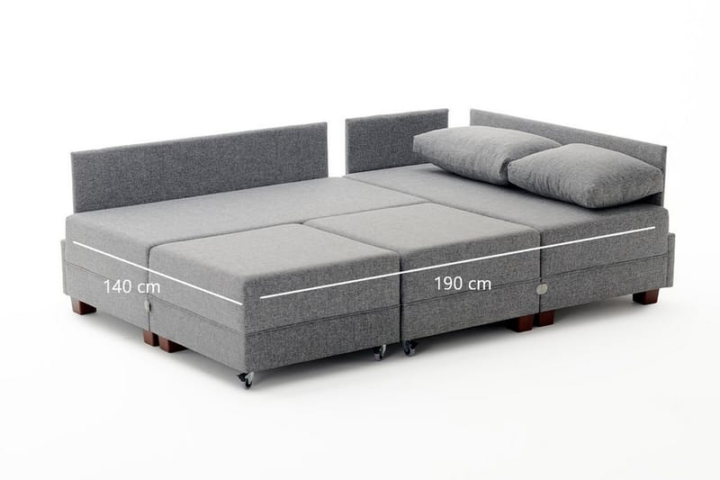 Bäddsoffa Bulgaria - Grå - Möbler - Soffa - Bäddsoffa - Hörnbäddsoffa
