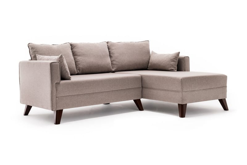 Bäddsoffa Burundi 2-sits - Beige - Hörnbäddsoffa