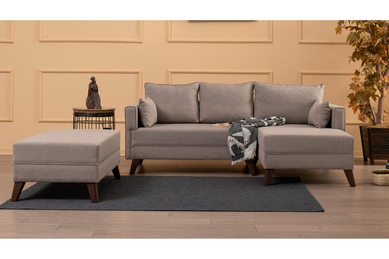 Bäddsoffa Burundi 2-sits - Beige - Möbler - Soffa - Divansoffa & schäslongsoffa - 4 sits soffa med divan
