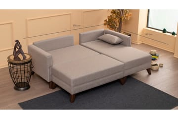 Bäddsoffa Burundi 2-sits - Beige - Möbler - Soffa - Divansoffa & schäslongsoffa - 4 sits soffa med divan