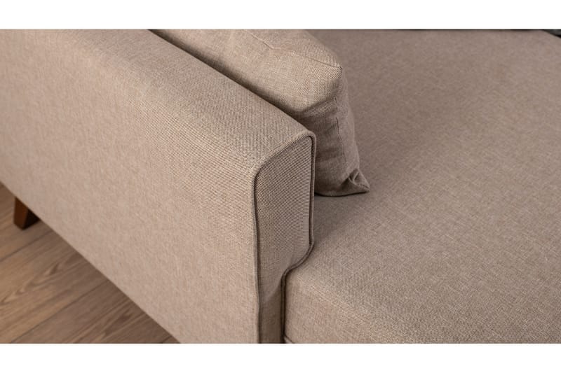 Bäddsoffa Burundi 2-sits - Beige - Hörnbäddsoffa