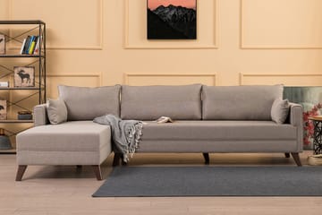 Bäddsoffa Burundi - Beige - Möbler - Soffa - Bäddsoffa - Hörnbäddsoffa