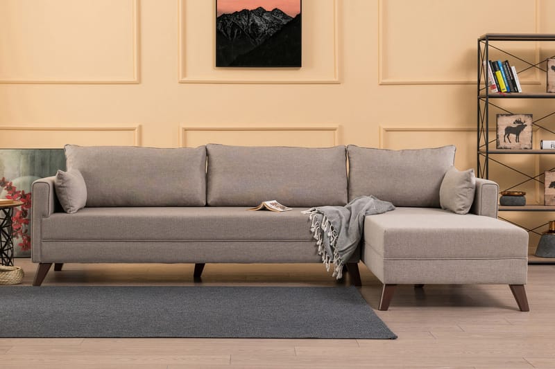 Bäddsoffa Burundi - Beige - Möbler - Soffa - Bäddsoffa - Hörnbäddsoffa