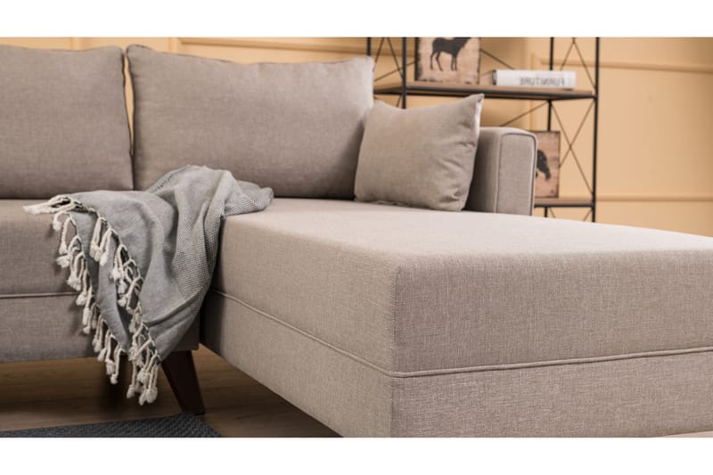 Bäddsoffa Burundi - Beige - Möbler - Soffa - Bäddsoffa - Hörnbäddsoffa