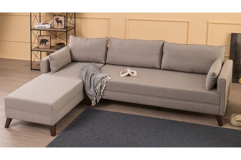 Bäddsoffa Burundi - Beige - Möbler - Soffa - Bäddsoffa - Hörnbäddsoffa