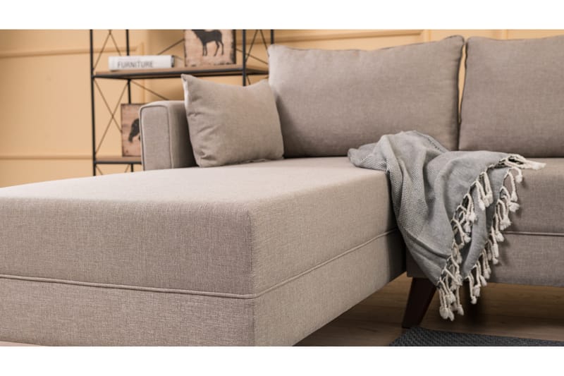 Bäddsoffa Burundi - Beige - Möbler - Soffa - Bäddsoffa - Hörnbäddsoffa