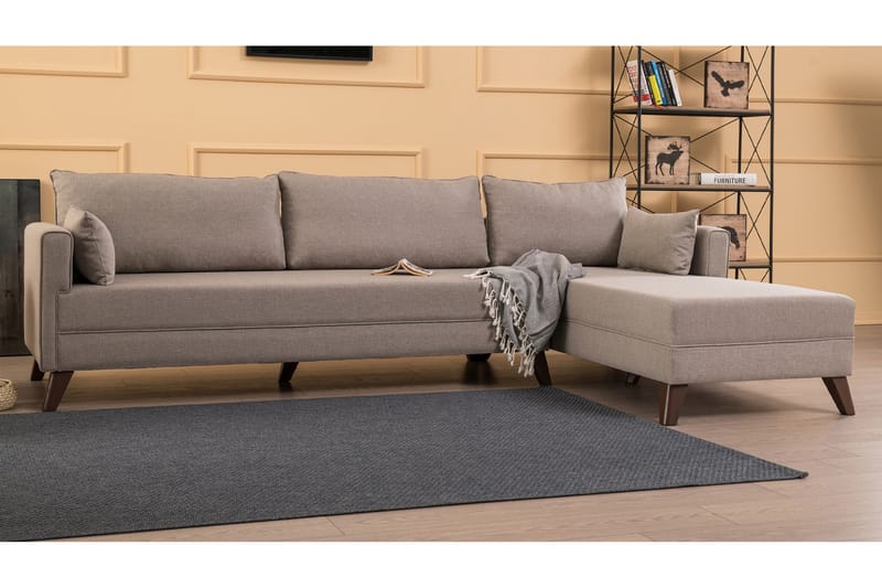 Bäddsoffa Burundi - Beige - Möbler - Soffa - Bäddsoffa - Hörnbäddsoffa