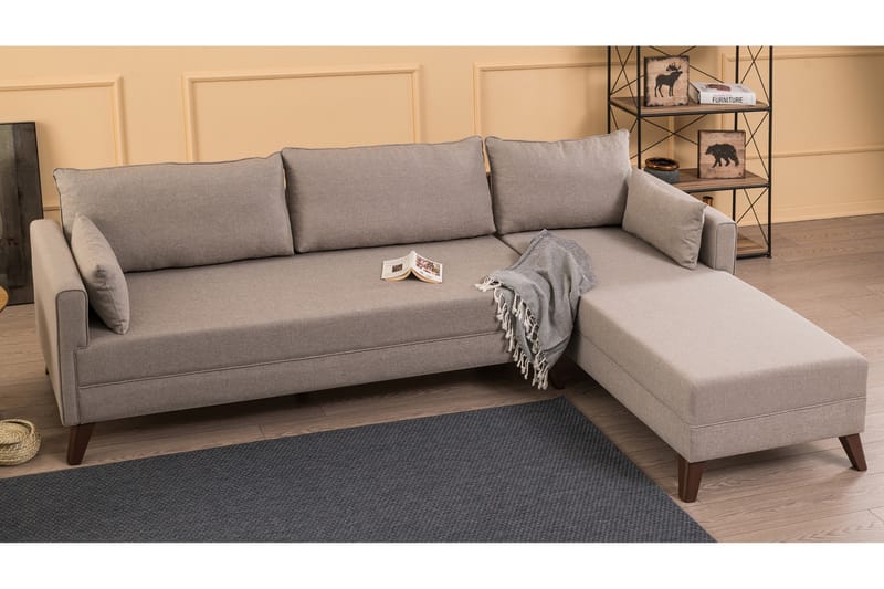 Bäddsoffa Burundi - Beige - Möbler - Soffa - Bäddsoffa - Hörnbäddsoffa