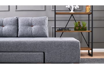 Bäddsoffa Cyprus - Grå - Möbler - Soffa - Bäddsoffa - Hörnbäddsoffa