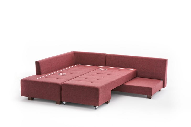 Bäddsoffa Cyprus - Röd - Möbler - Soffa - Bäddsoffa - Hörnbäddsoffa