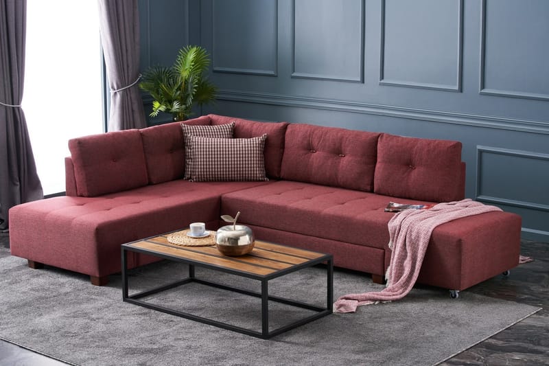 Bäddsoffa Cyprus - Röd - Möbler - Soffa - Bäddsoffa - Hörnbäddsoffa