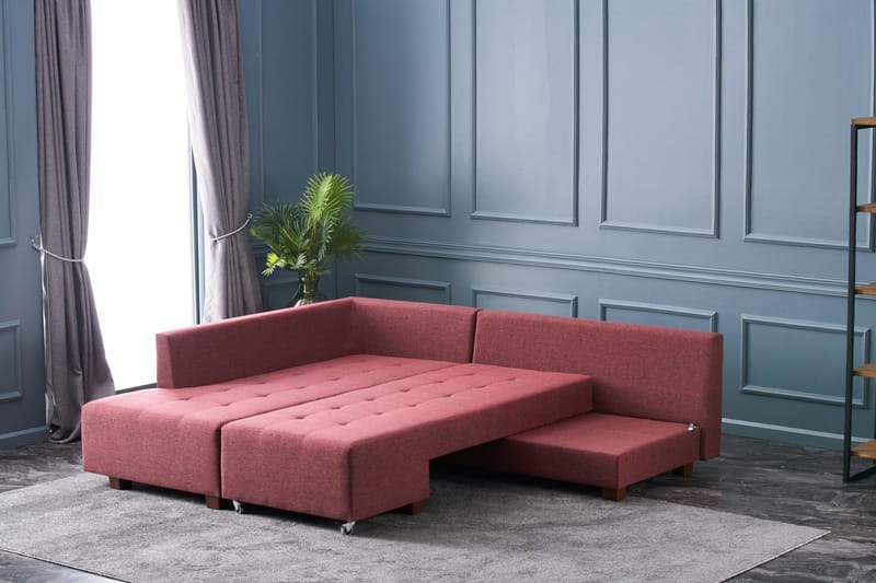 Bäddsoffa Cyprus - Röd - Möbler - Soffa - Bäddsoffa - Hörnbäddsoffa