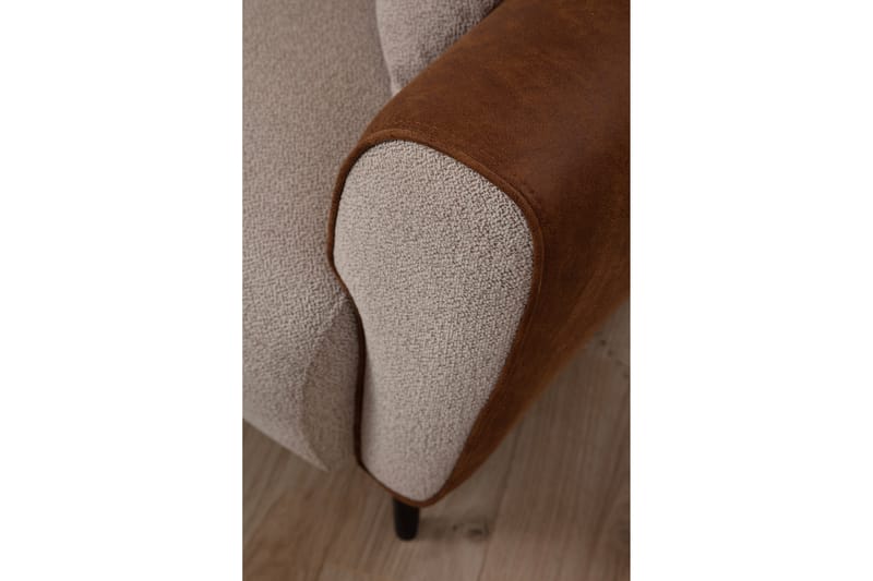 Bäddsoffa med divan Demeden - Beige - Hörnbäddsoffa