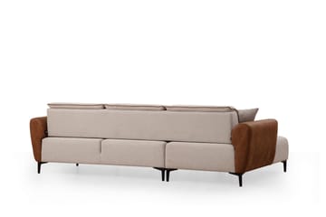 Bäddsoffa med divan Demeden - Beige - Möbler - Soffa - Bäddsoffa - Hörnbäddsoffa