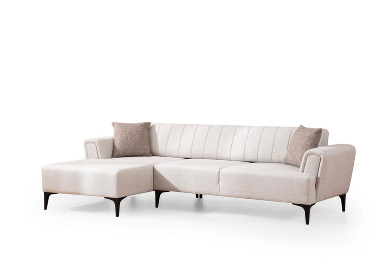 Bäddsoffa med divan Hamlets - Beige - Hörnbäddsoffa