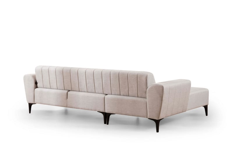 Bäddsoffa med divan Hamlets - Beige - Hörnbäddsoffa