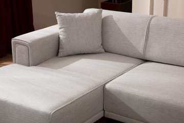 Bäddsoffa med divan Naoko - Beige - Möbler - Soffa - Bäddsoffa - Hörnbäddsoffa