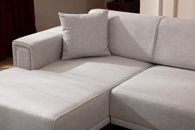 Bäddsoffa med divan Naoko - Beige - Möbler - Soffa - Bäddsoffa - Hörnbäddsoffa