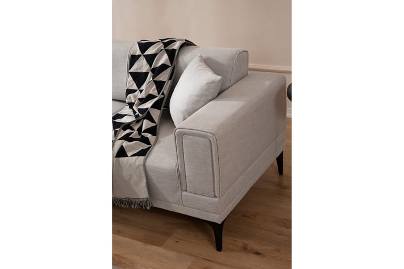 Bäddsoffa med divan Naoko - Beige - Möbler - Soffa - Bäddsoffa - Hörnbäddsoffa