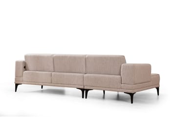 Bäddsoffa med divan Naoko - Ljusbrun - Möbler - Soffa - Bäddsoffa - Hörnbäddsoffa