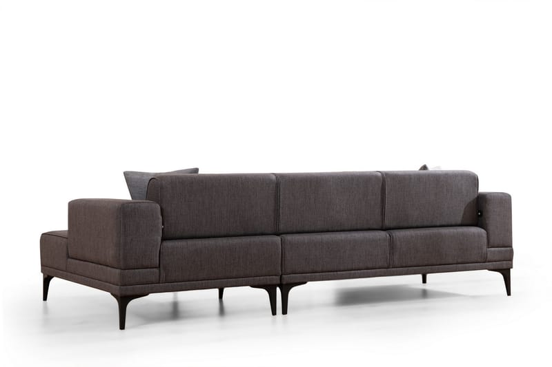 Bäddsoffa med divan Naoko - Mörkgrå - Möbler - Soffa - Bäddsoffa - Hörnbäddsoffa