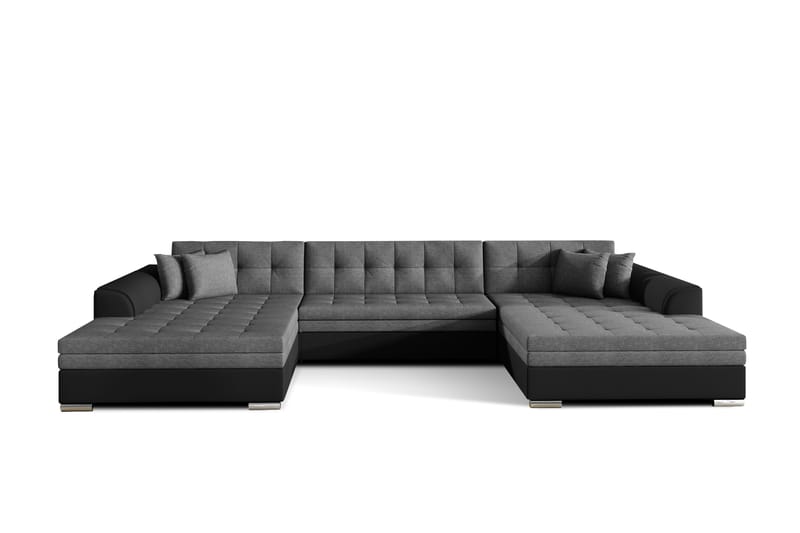 Hörnbäddsoffa Biscottino Universal - Grå/Svart - Möbler - Soffa - Bäddsoffa - U bäddsoffa