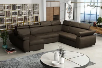 Boston Hörnsoffa Vänster - Brun - Möbler - Soffa - Bäddsoffa - Hörnbäddsoffa