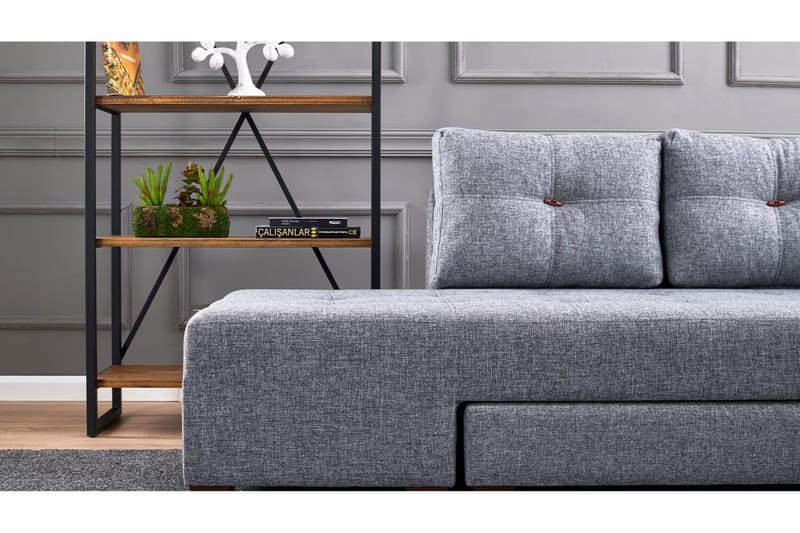 Brunei Hörnbäddsoffa Höger - Grå - Möbler - Soffa - Bäddsoffa - Hörnbäddsoffa