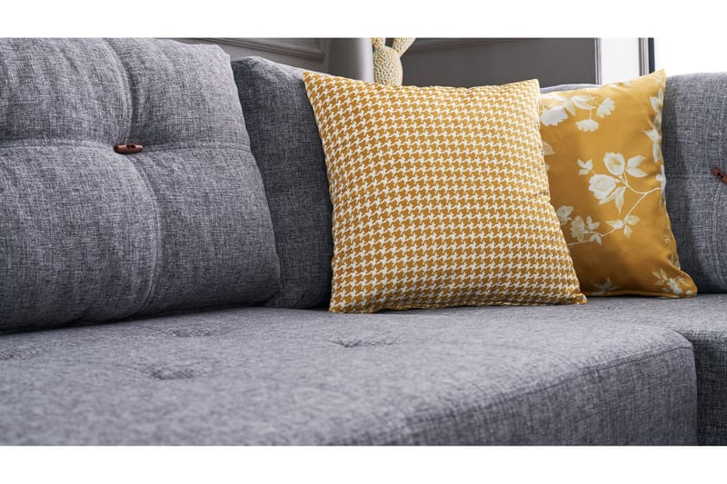 Brunei Hörnbäddsoffa Höger - Grå - Möbler - Soffa - Bäddsoffa - Hörnbäddsoffa