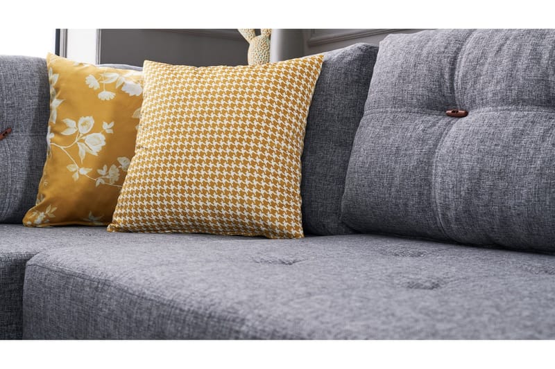 Brunei Hörnbäddsoffa Vänster - Grå - Möbler - Soffa - Bäddsoffa - Hörnbäddsoffa