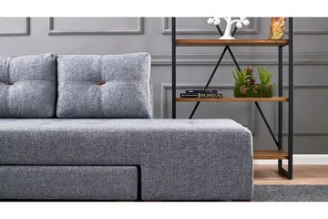 Brunei Hörnbäddsoffa Vänster - Grå - Möbler - Soffa - Bäddsoffa - Hörnbäddsoffa