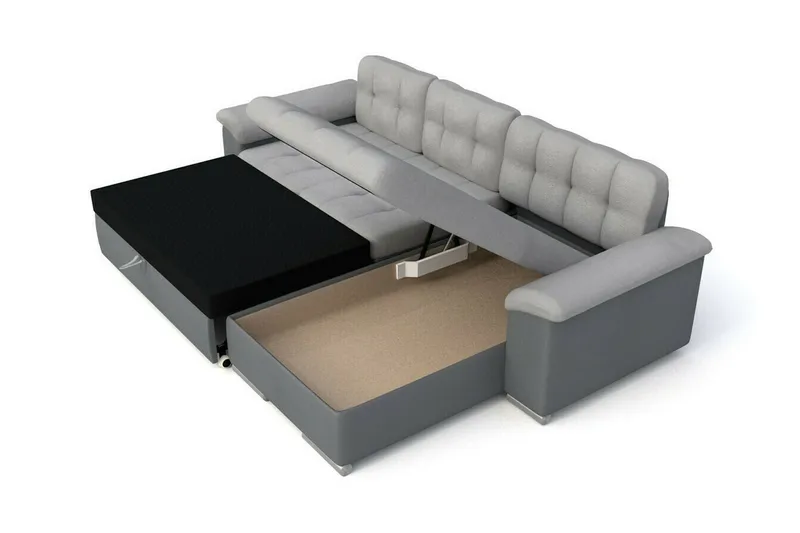Camior 3-sits Hörnbäddsoffa Grey - Möbler - Soffa - Bäddsoffa - Hörnbäddsoffa