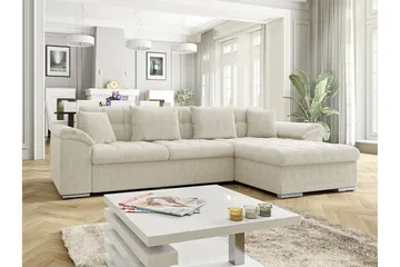 Camior 3-sits Hörnbäddsoffa NO_BRAND beige - Möbler - Soffa - Bäddsoffa - Bäddsoffa divan
