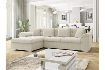 Camior 3-sits Hörnbäddsoffa NO_BRAND Beige/Light beige - Möbler - Soffa - Bäddsoffa - Bäddsoffa divan